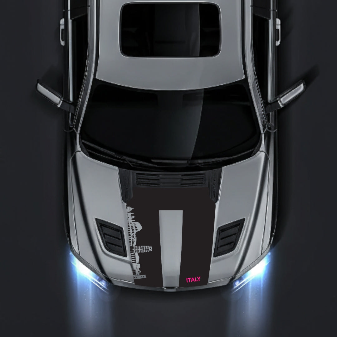 Hood Panel Decal/Sticker - Italy Skyline - Cut Graphic Kit - For Dodge RAM 1500 2019-2025 - Premium Vinyl