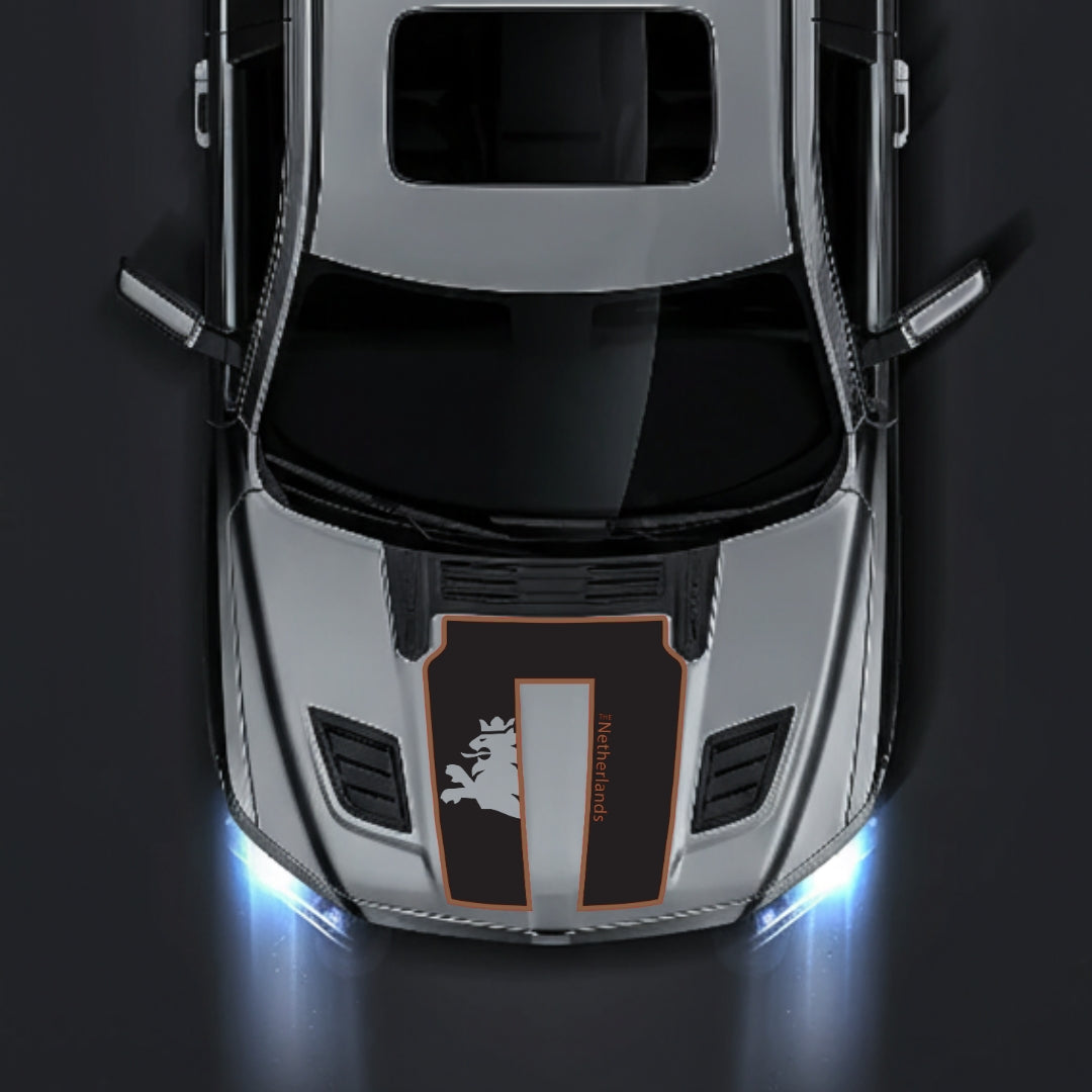 Hood Panel Decal/Sticker - Netherlands - Cut - Border Graphic Kit - For Dodge RAM 1500 2019-2025 - Premium Vinyl