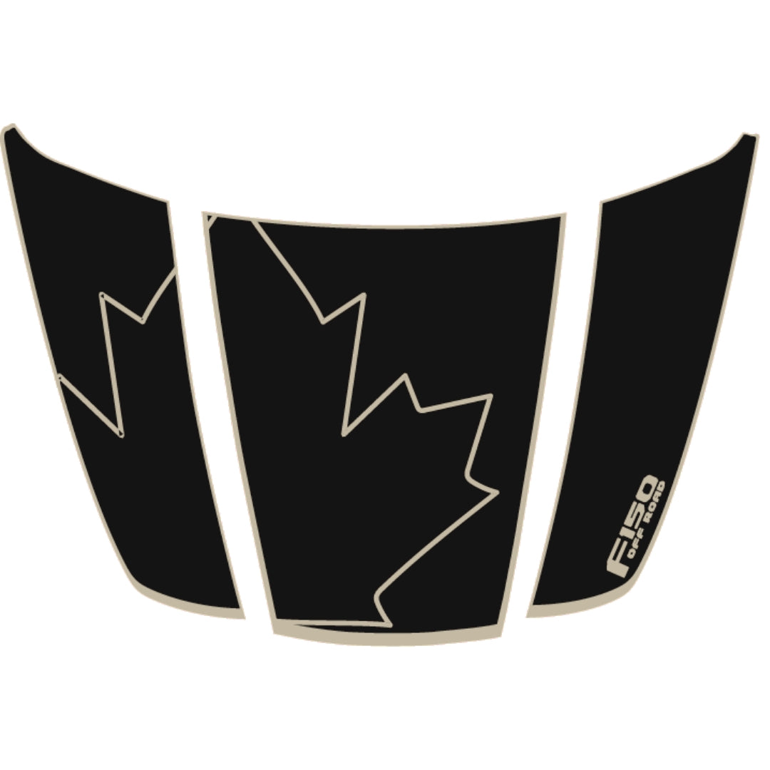 Hood Panel Decal/Sticker - Canada Style 27 Graphic Kit - For Ford F-150 2020-2026 - Premium Vinyl