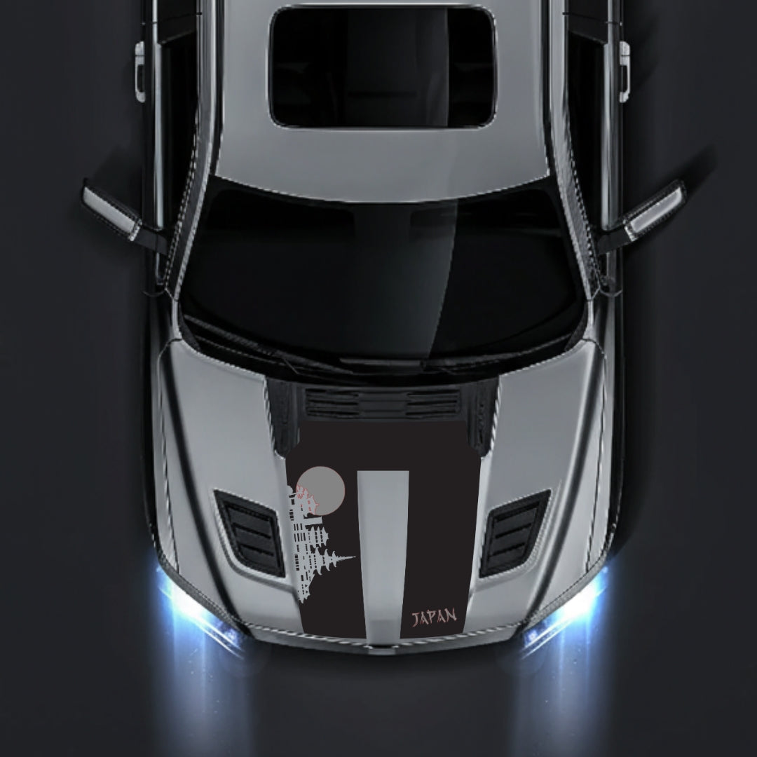 Hood Panel Decal/Sticker - Japan Skyline - Cut Graphic Kit - For Dodge RAM 1500 2019-2025 - Premium Vinyl