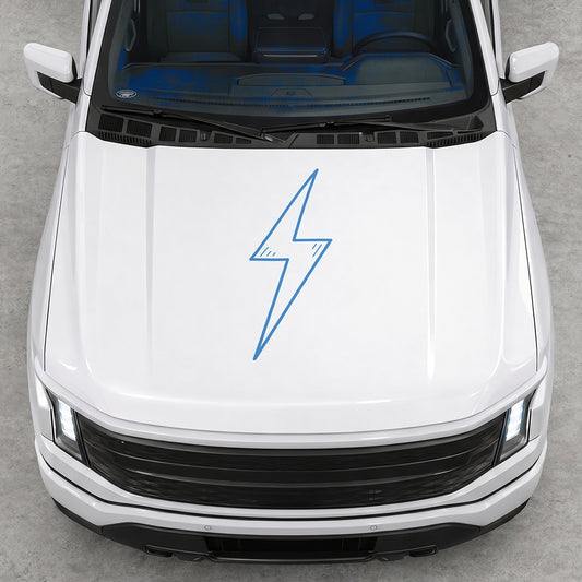 Hood Panel Decal/Sticker - Cut Electric Graphic Decal Graphic Kit - For FORD F-150 2015-2020 - Premium Vinyl