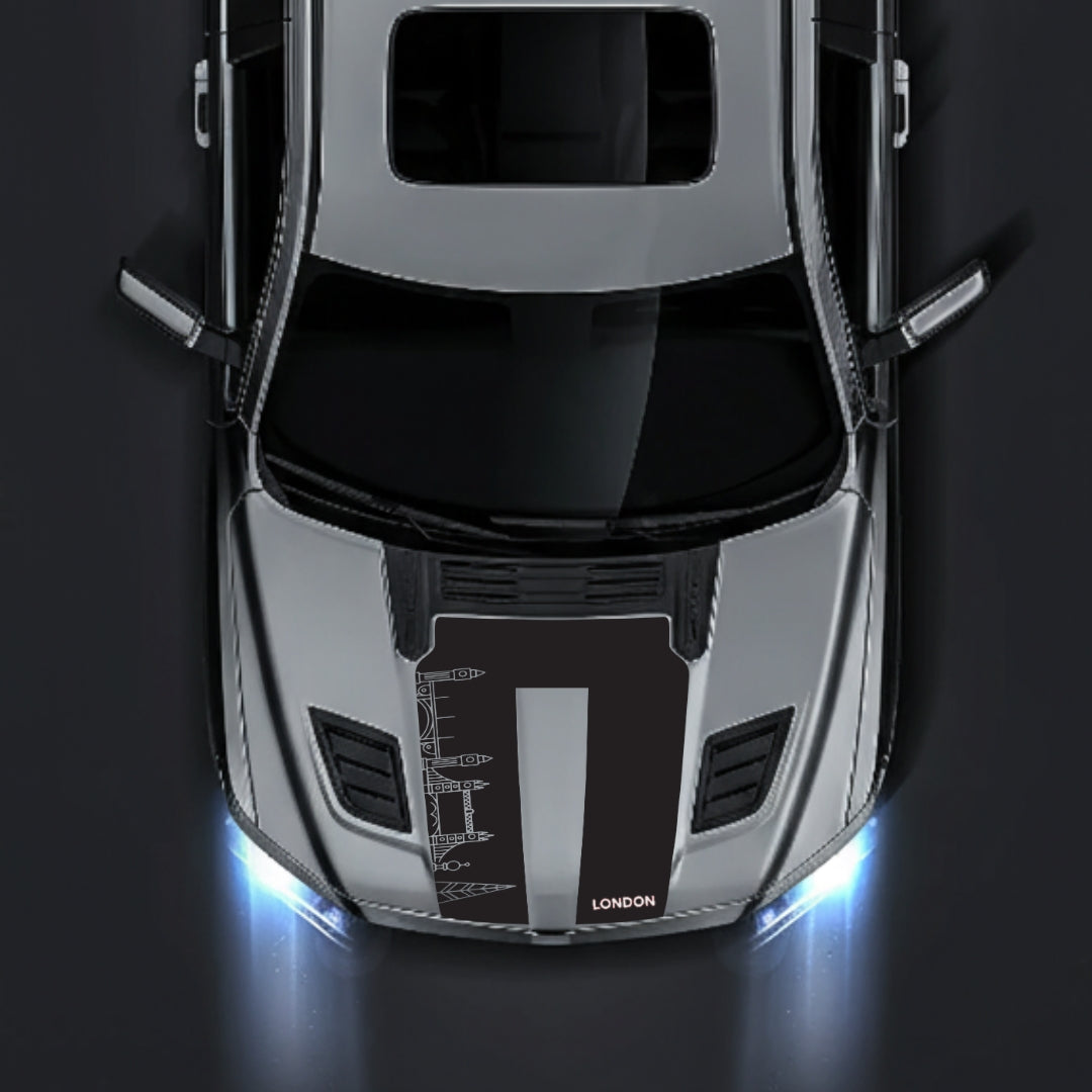 Hood Panel Decal/Sticker - London Skyline - Cut Graphic Kit - For Dodge RAM 1500 2019-2025 - Premium Vinyl