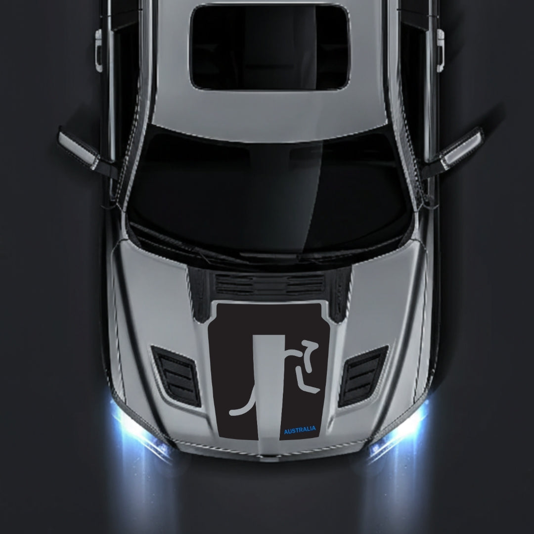 Performance Hood Panel Decal/Sticker - Australia - Cut Graphic Kit - For Dodge RAM 1500 2019-2025 - Premium Vinyl