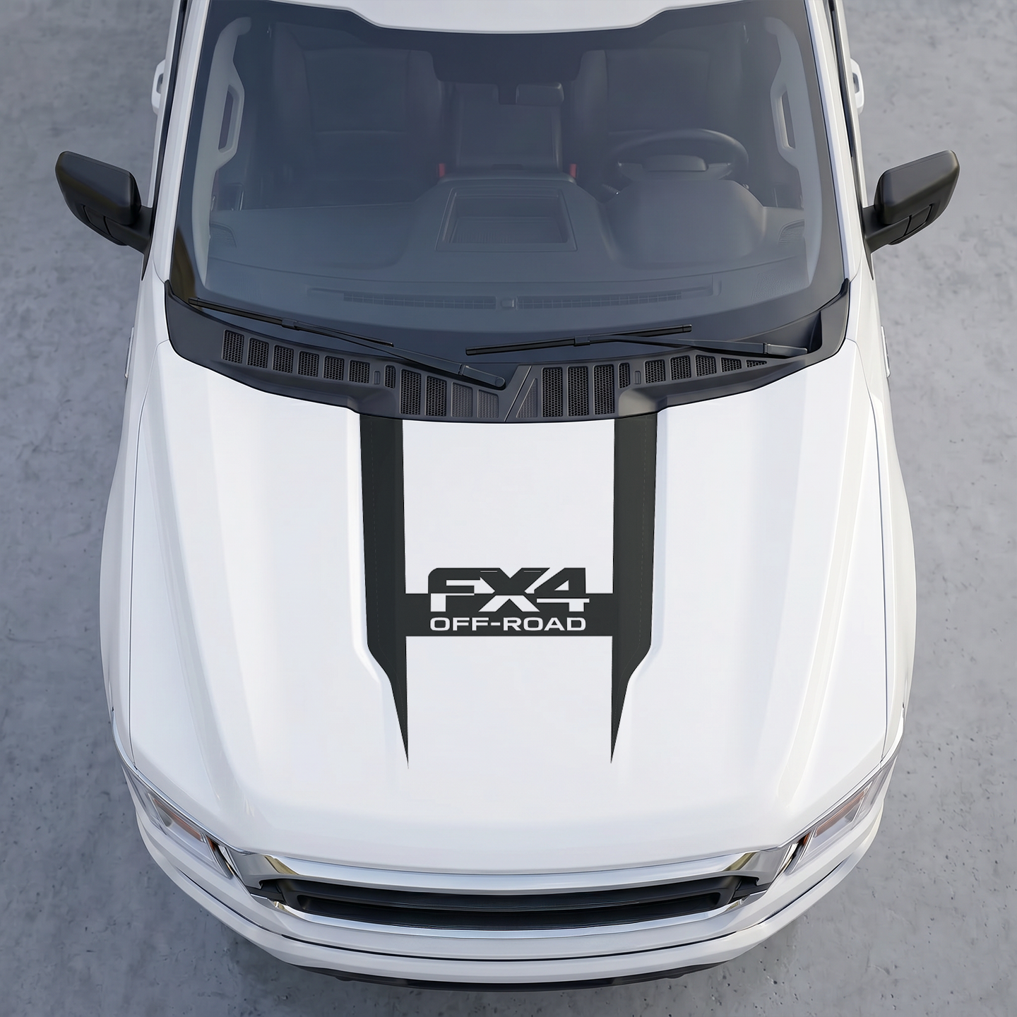 Hood Panel Decal/Sticker - Different Styles Graphic Decals Kit- For Ford F-150 2015-2020 - Premium Vinyl