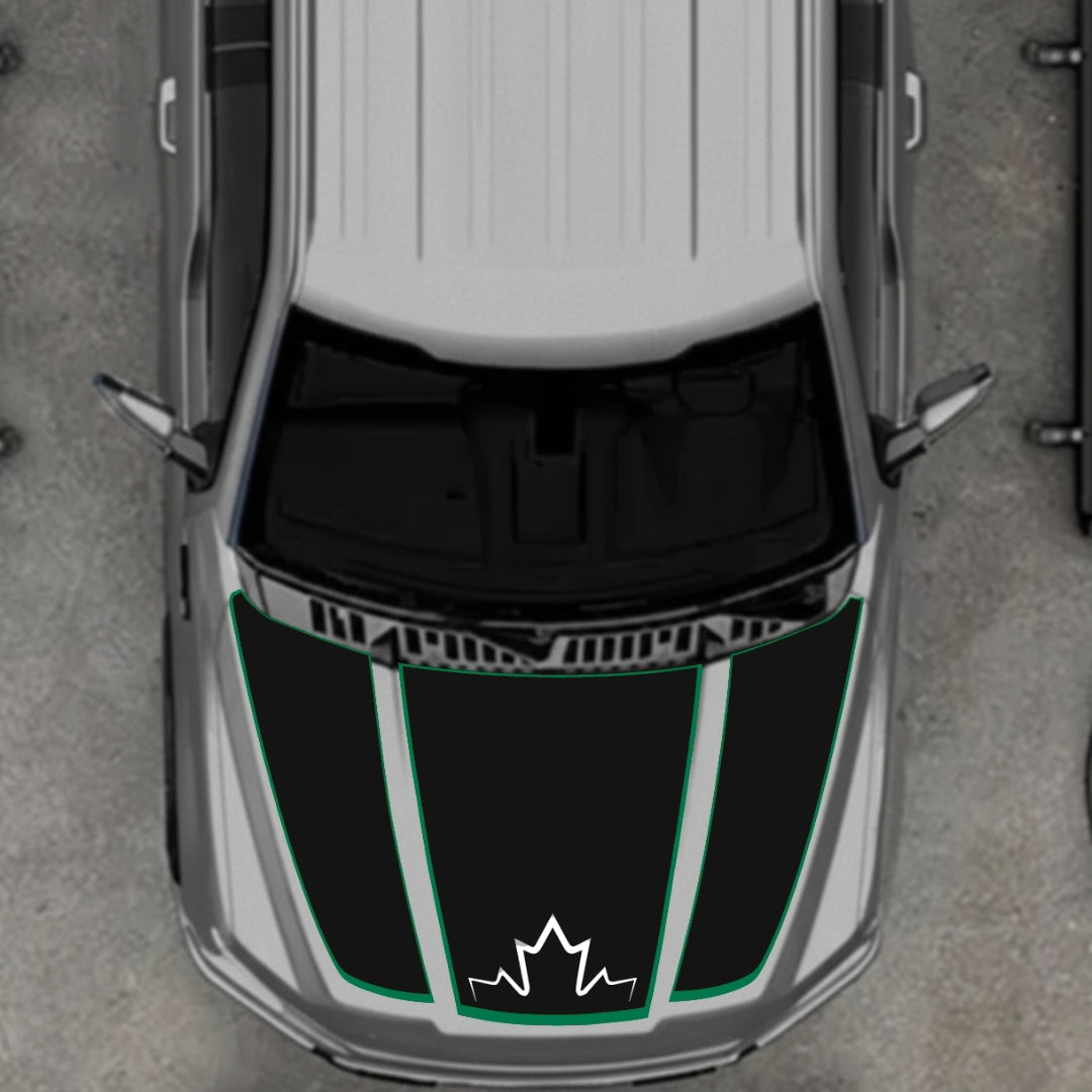 Hood Panel Decal/Sticker - Canada Style 5 Graphic Kit - For Ford F-150 2020-2026 - Premium Vinyl