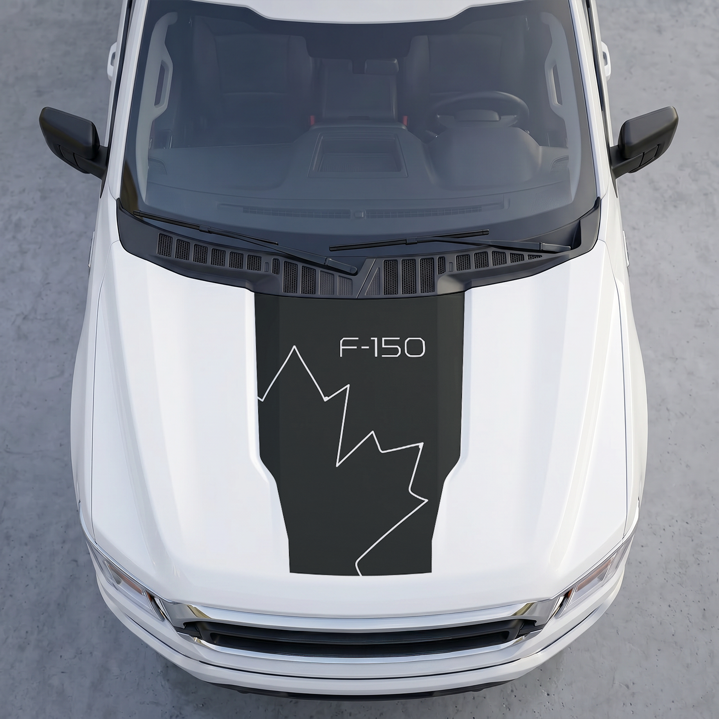 Hood Panel Decal/Sticker - Different Styles Graphic Decals Kit- For Ford F-150 2015-2020 - Premium Vinyl