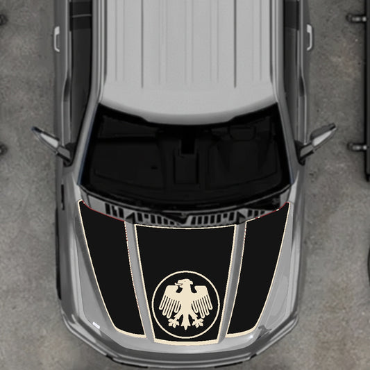 Hood Panel Decal/Sticker - Germany Logo - Border Graphic Kit - For Ford F-150 2020-2026 - Premium Vinyl