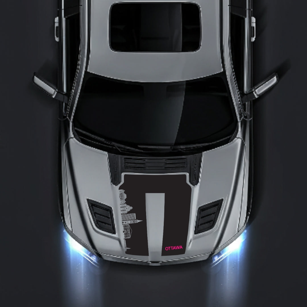 Hood Panel Decal/Sticker - Ottawa Skyline - Cut Graphic Kit - For Dodge RAM 1500 2019-2025 - Premium Vinyl