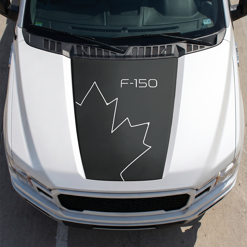 Hood Panel Decal/Sticker - Different Styles Graphic Decals Kit- For Ford F-150 2015-2020 - Premium Vinyl
