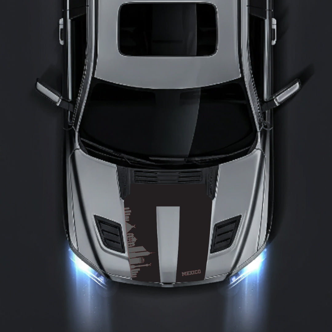 Hood Panel Decal/Sticker - Mexico Skyline Graphic Kit - For Dodge RAM 1500 2019-2025 - Premium Vinyl