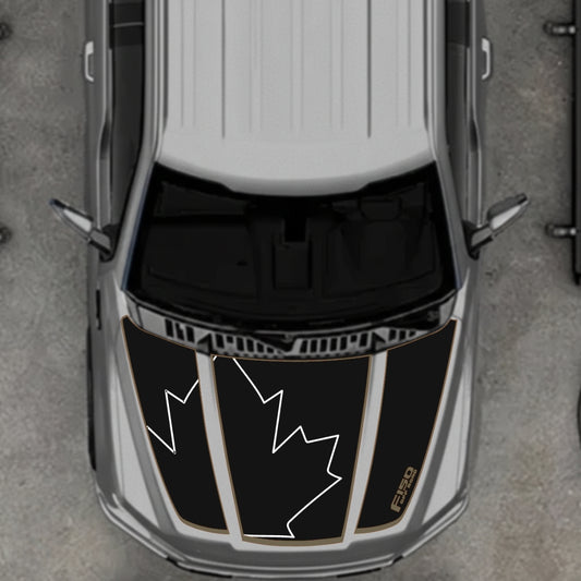 Hood Panel Decal/Sticker - Canada Style 23 Graphic Kit - For Ford F-150 2020-2026 - Premium Vinyl