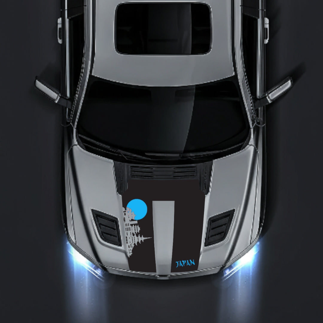 Hood Panel Decal/Sticker - Japan Skyline - Cut Graphic Kit - For Dodge RAM 1500 2019-2025 - Premium Vinyl