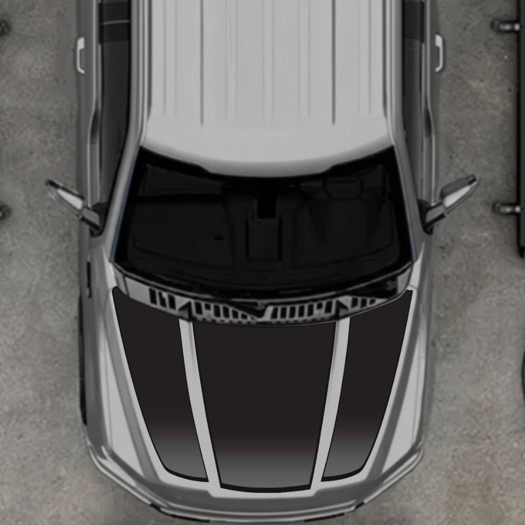 Hood Panel Decal/Sticker - Shades - Border Graphic Kit - For Ford F-150 2020-2026 - Premium Vinyl