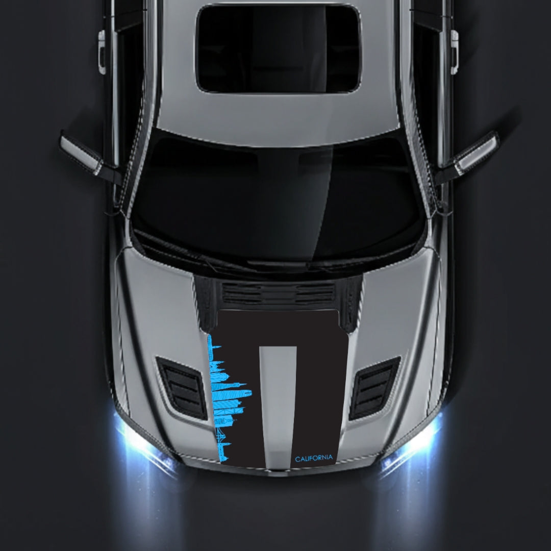 Hood Panel Decal/Sticker - California Skyline Graphic Kit - For Dodge RAM 1500 2019-2025 - Premium Vinyl