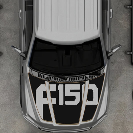 Hood Panel Decal/Sticker - Style 16 - Cut Graphic Kit - For Ford F-150 2020-2026 - Premium Vinyl