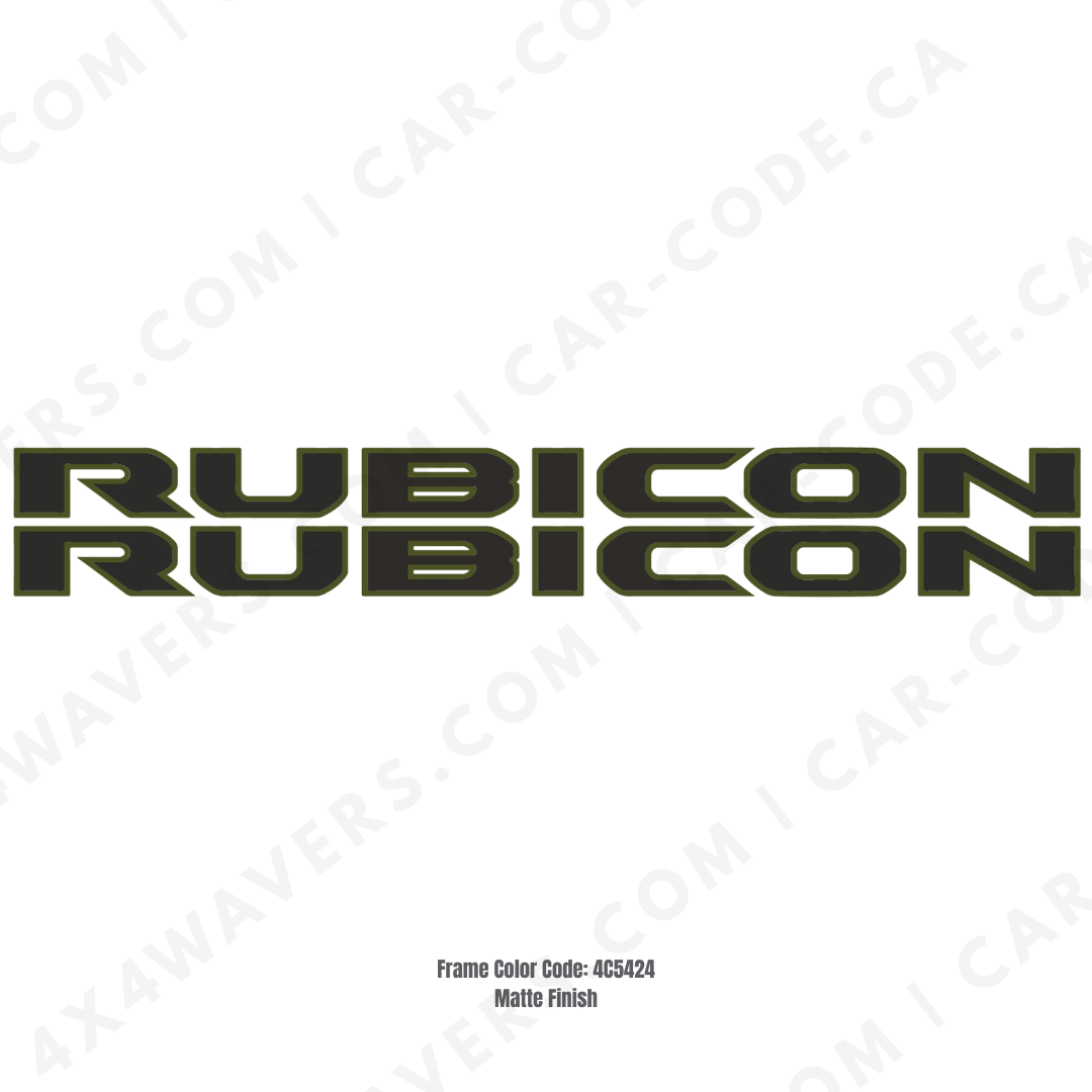 Hood Sides Decal/Sticker - Rubicon Style Kit – for Jeep Wrangler Models – Made in Canada