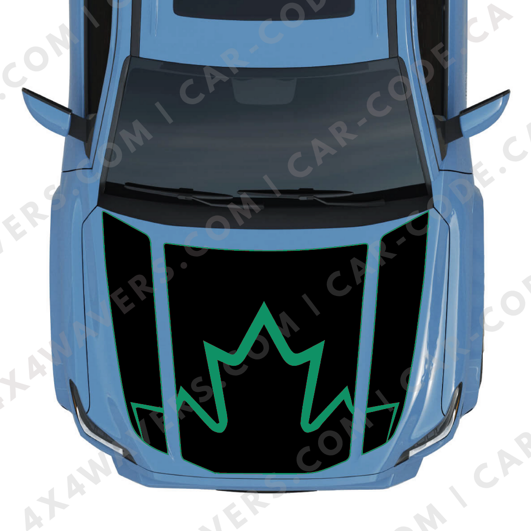 Hood Panel Decal/Sticker - Canada Style Graphic Kit - For Toyota 4Runner 2014-2024 - Premium Vinyl