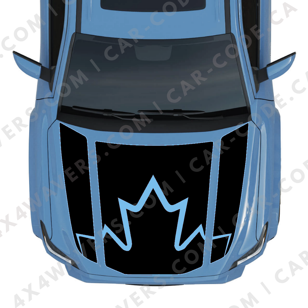 Hood Panel Decal/Sticker - Canada Style Graphic Kit - For Toyota 4Runner 2014-2024 - Premium Vinyl