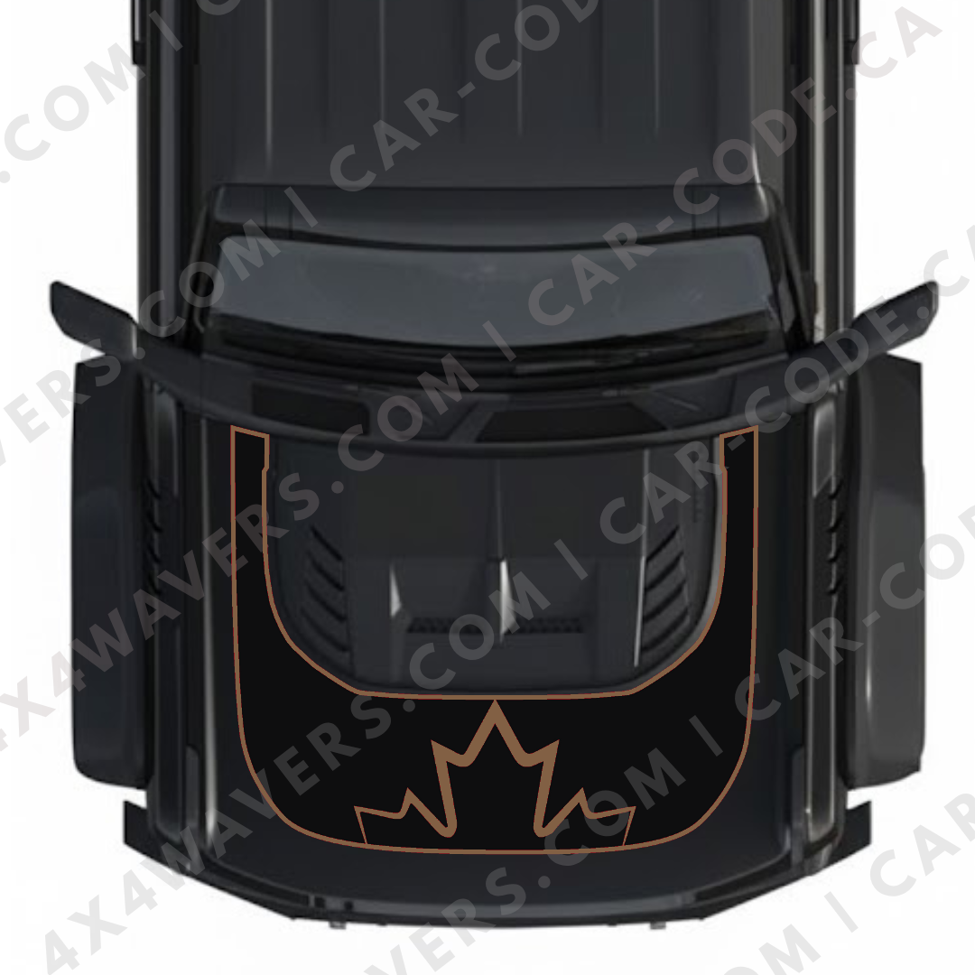 Hood Panel Decal/Sticker - Canada Style Graphic Kit - Ford Bronco Raptor 2021-2024 - Premium Vinyl