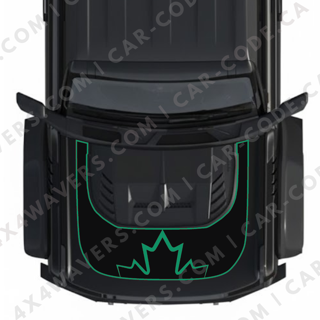 Hood Panel Decal/Sticker - Canada Style Graphic Kit - Ford Bronco Raptor 2021-2024 - Premium Vinyl